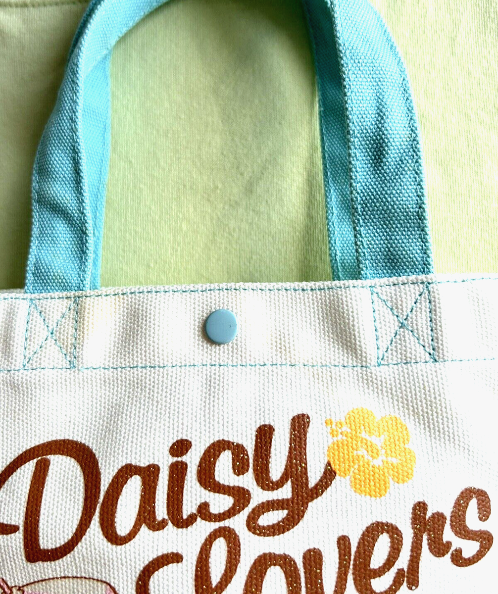 Daisy Lovers japan Tote Bag & Card Holder Blue White Rukki Surf