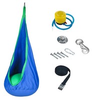 Kids Hammock Chair Sensory Swing Tree Swing W/ Swivel Hook(blue) Blue on sale Kids Hammock Chair Sensory Swing Tree Swing W/ Swivel Hook(blue) Blue on sale