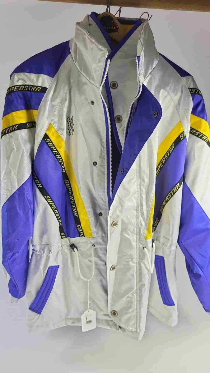 Mizuno Superstar Track Jacket Excercise Mens Size L White Purple