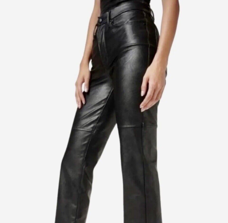 GAP Boot Cut Leather Pants Women's 10 Black Genuine Bootcut GAP Boot Cut Leather Pants Women's 10 Black Genuine Bootcut