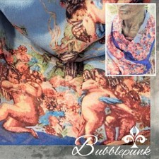 ALL THAT GLITTERS San Francisco Botticelli Cherub Georgette Scarf NOSWT 18X65