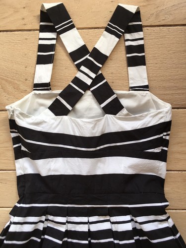 BANANA REPUBLIC Women's NWOT 0P Multicolor Criss Cross Stripe Sleeveless Dress - Picture 5 of 11