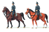 Preiser 10399 Berittene Polizei Deutschland 2 Figuren H0 1:87 Neu + Ovp
