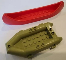 2 Lego Boats Canoe Air Boat Raft 6021 30086 