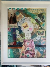 Original Abstract Impressionism Coffee Painting Collage