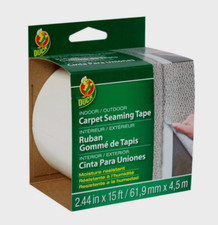 Duck White CARPET TAPE In/Outdoor Moisture Resistant 2.44" W x 15 ft. L 286519