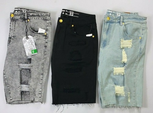 Men's LRG Lifted Research True Taper Distressed Denim Shorts