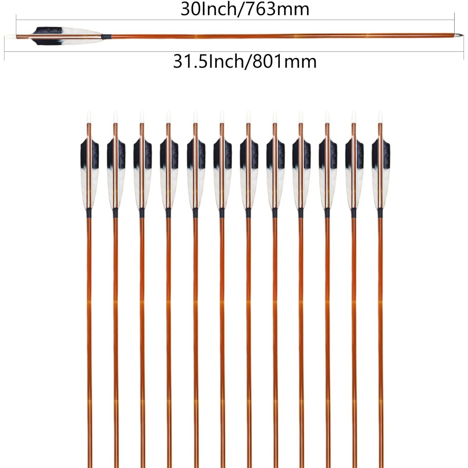 30 Inch Imitation Bamboo Patterned Carbon Arrows