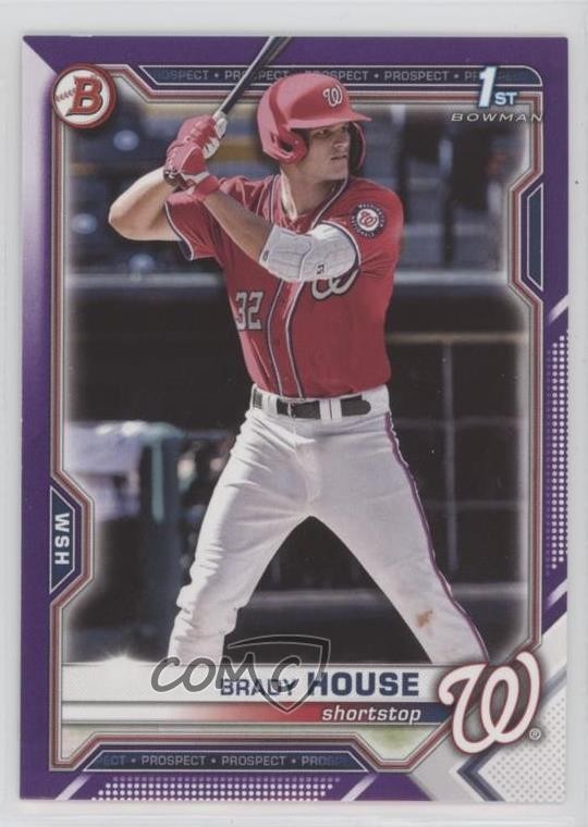 2021 Bowman Draft Purple 11/250 Brady House #BD-186 0o3x