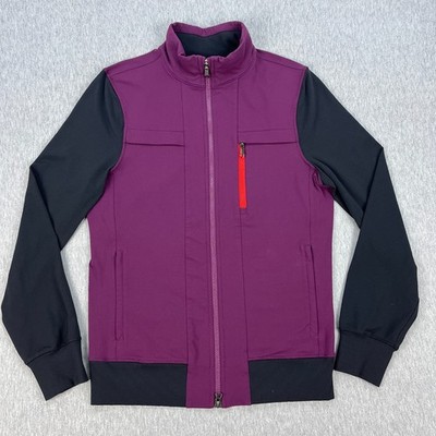 Lululemon Post Gravity Track Jacket Mens M (Estimate) Plum Full Double Zip