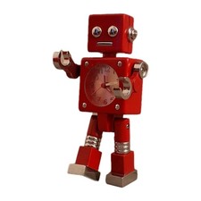 Rare Vtg 90s Metal Robot Pocket Watch Untested Condition NeedBattery Replacement