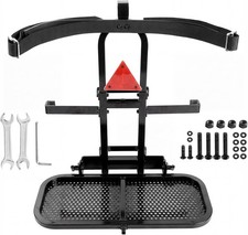 Golf Cart Bag Holder for Rear Seat - Foldable Bag Rack with Safety Grab Bar
