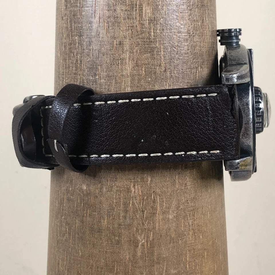 Joshua & Sons Hombre JX116SSBR Traveler Brújula Cuero Negro Cuarzo 43mm Reloj 7" Foto 3 de 4