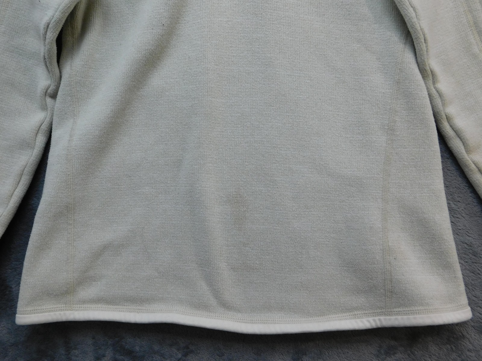 Patagonia Jacket Womens Medium White Fleece 1/4 Zip Pullover Sleeve Pocket thumbnail 5