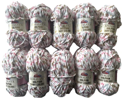 Lot of 10 Himalaya Dolphin Baby Colors Yarn Color 80413 - Image 1 of 3