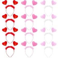 12 Pack Valentine's Day heart-shaped Headband Heart Shaped Headbands Head Bop...