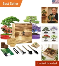 Bonsai Tree Starter Kit for Beginners - Indoor Live Plant Gardening Adult Craft
