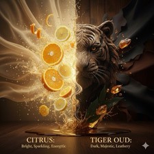 Citrusy Tiger Oud 12ml Concentrated Pure Perfume Roll On-Alcohol Free!