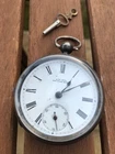 Antique Solid Silver Waltham Mass Pocket Watch 1900