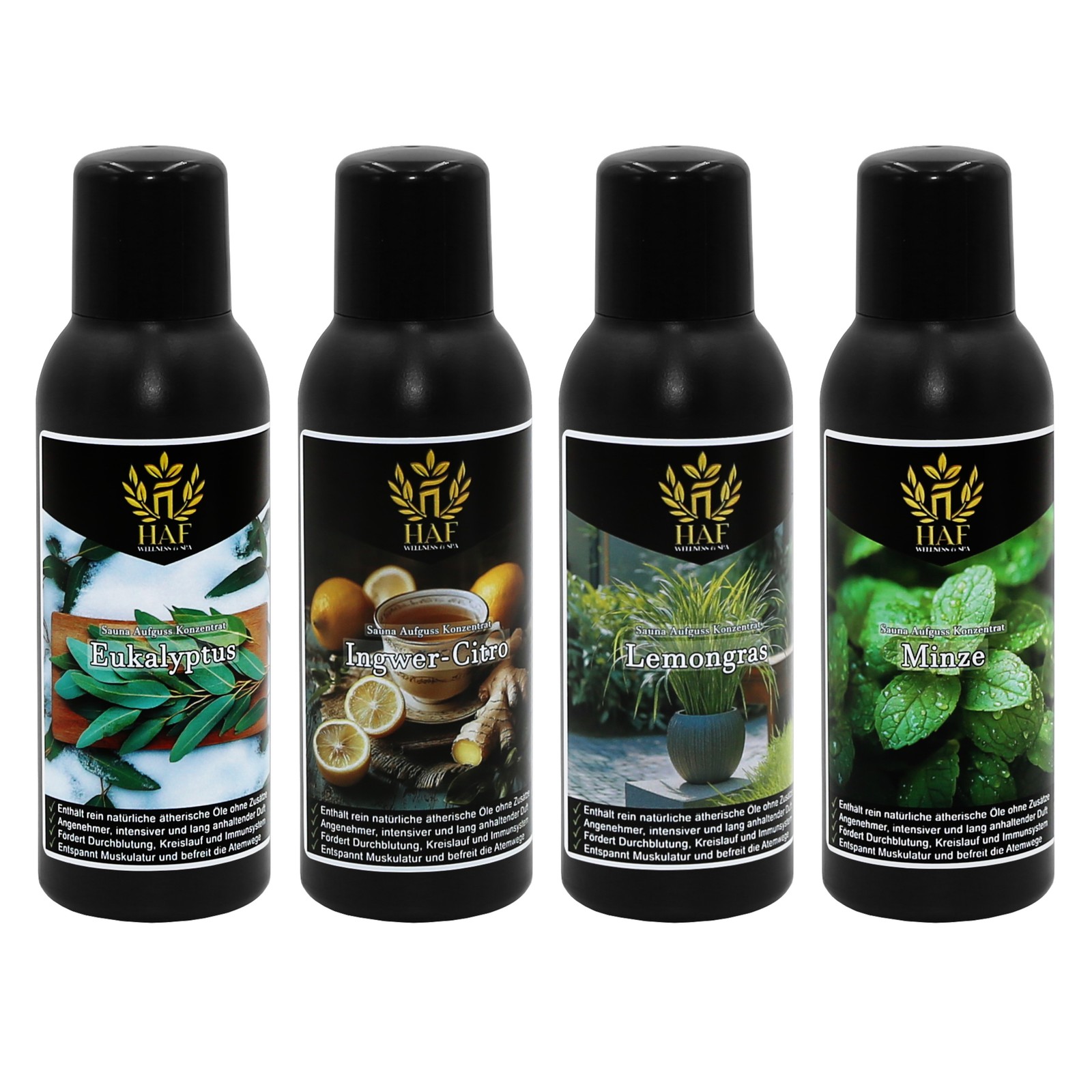 HAF Sauna Aufgusskonzentrat Set Frische Briese 4 x 100ml Saunaduft Saunaaufguss