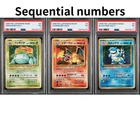 SEQ PSA 1 Charizard Blastoise Venusaur holo 1996 BASIC Pokemon 3 6 9 Base Set