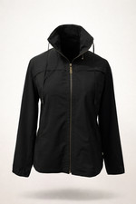 Womens Zenergy By Chico's Jacket Size 0 Black Zip Up Closure Polyester Spandex