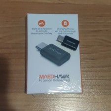 Bluetooth Headset Adapter for Motorcycle CarPlay  Android Auto - USB-C Charger