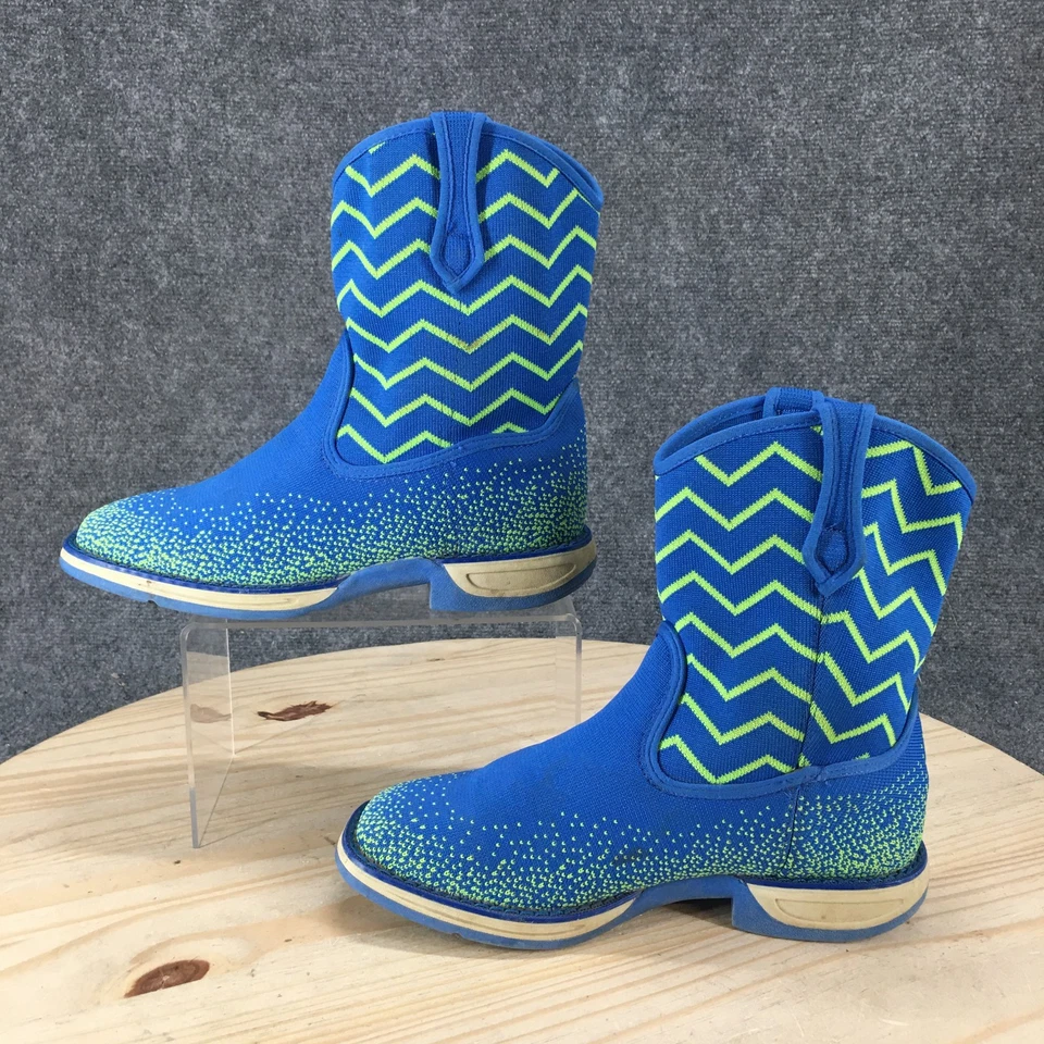 Laredo Boots Children 4 Ziggy Cowboy Blue Pull On Comfort Casual Mid-Calf LV2407 - Image 2 of 4