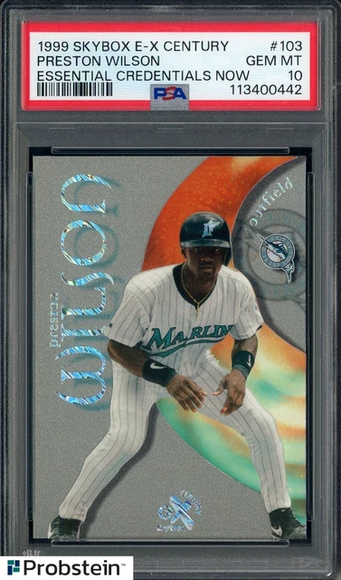 1999 Skybox E-X Century Essential Credentials Now Preston Wilson /103 PSA 10
