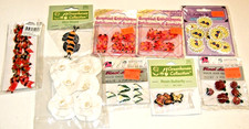 Lot of 9 Packs Embellishments For Scrapbooking, Crafts - Flowers, Ribbons - NWT