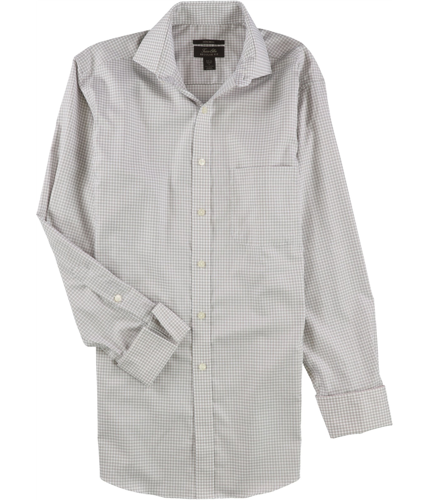 Рубашка Tasso Elba Non-Iron коричневая вырез горловины 145 рукав 32-33 5690₽