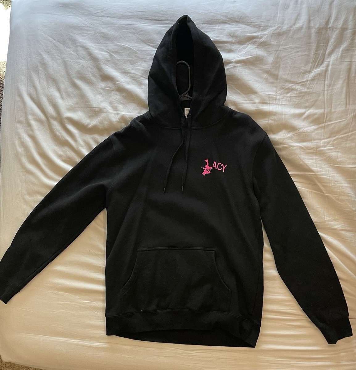 Official Steve Lacy “Gemini Rights” Hoodie (Black/Pink) – Large