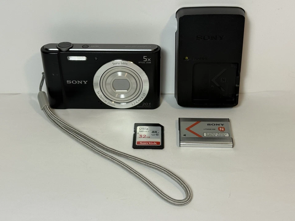 Sony Cyber-shot DSC-W800 20.1 MP 5x Optical Zoom Digital Camera w/ Charger Works - Image 2 of 4