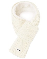 Kids Scarf Girls Boys Winter Long Fleece Lined Knit Cross Tie Neck Warmer