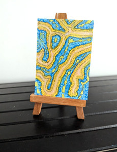 ACEO Art Card Acrylic Original Painting Abstract Coral Close Up Water Animal USA