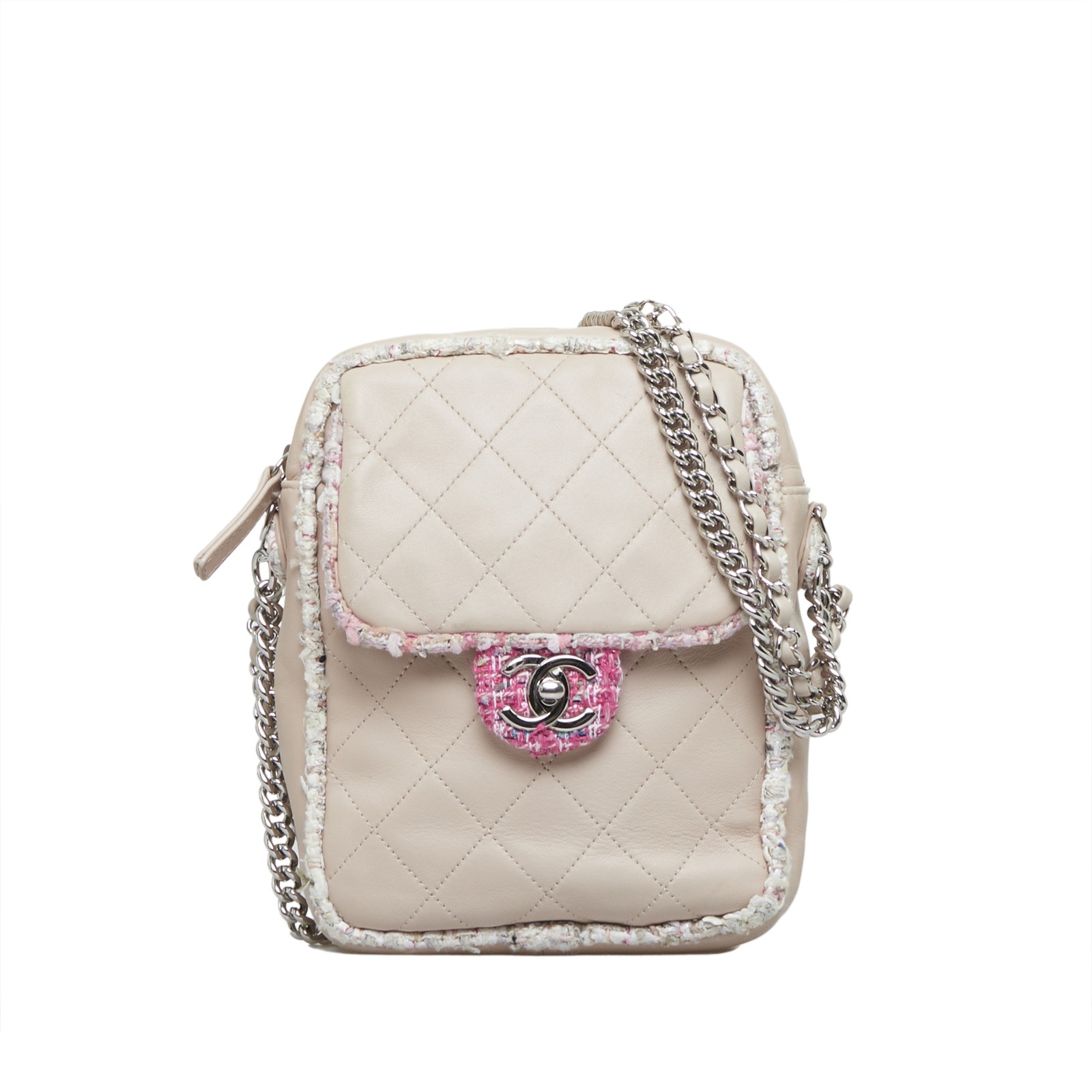 Chanel Classic Tweed Crossbody Bag with Chain Strap