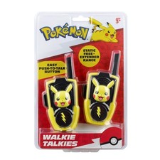 Brand New Pokemon Pikachu 750 Feet Range Push-to-Talk Battery Walkie Talkies