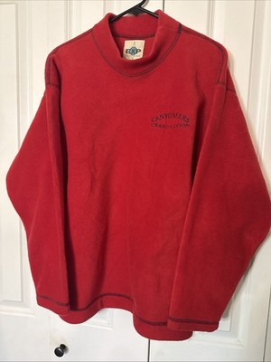 EXP Clothing By P.S.I. Red Fleece Canyoneers Embroidered Sweatshirt Size L USA