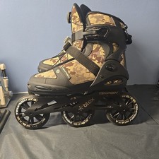 VGC Tempish Blax Mens Black Camo Inline Skates size 9 uk