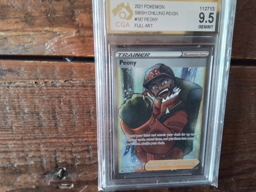 Pokemon Cards promo Holo 197 / 198 peony ar sr ex graded slab card gold art b30