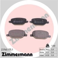 Zimmermann BremsbeläGe Hinten FüR Alfa Romeo 159 Sportwagon Spider Lancia