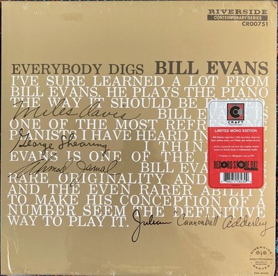 BILL EVANS:Everybody Digs Ltd Mono Edition 180 gr SEALED 2024