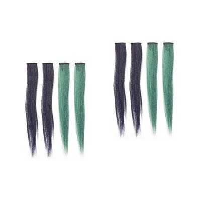  Set of 2 Farbiger Haarverlängerung Klammern Haare Haarspangen Für Frauen
