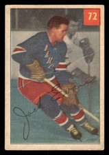 1954 PARKHURST JACK EVANS 72 GOOD SET BREAK HOCKEY NEW YORK RANGERS