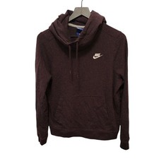 Nike Sportswear Womens Fleece Funnel-Neck Hoodie Purple Speckled/Confetti Sz M