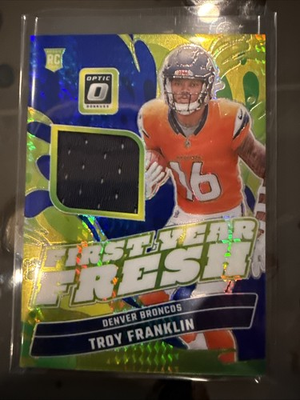 #ad 2024 Donruss Optic Troy Franklin First Year Fresh Patch Rookie #FYF TFN $5.99