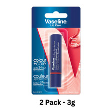 2 Pack Vaseline Lip Colour & Care Kissing Red (3g)