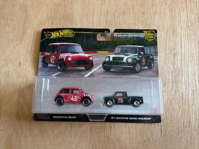 Hot Wheels Premium Car Culture Twin 2 Pack Morris Mini & '67 Austin Mini Pickup