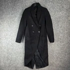 H&M Coat Womens 6 Black Double Breasted Autumn Collection 2012 NEW 13845