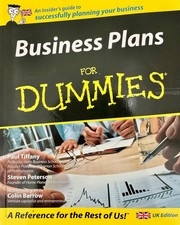 Image of Business Plans for Dummies by Steven Peterson Paperback Book The Cheap Fast Free